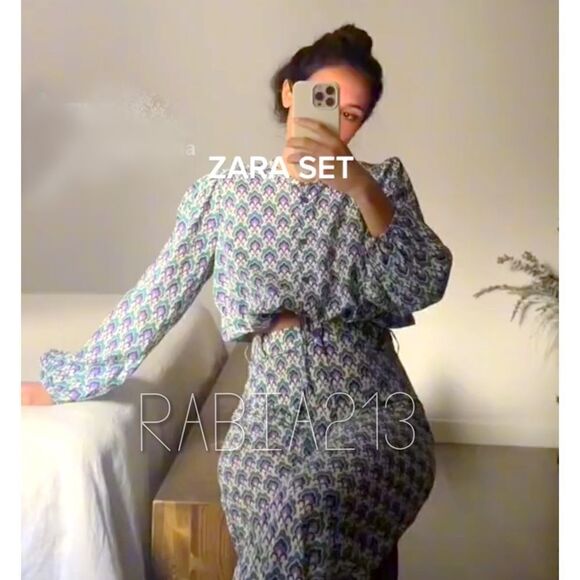 ZARA PRINTED COTTON TOP - Picture 9 of 15